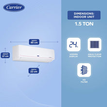 Load image into Gallery viewer, CARRIER SAC 1.5 TON 3S INV 18K KURVE EXI