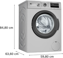 Load image into Gallery viewer, BOSCH 8 kg Fully Automatic Front Load Washing Machine with In-built Heater Grey  (WAJ2826BIN)
